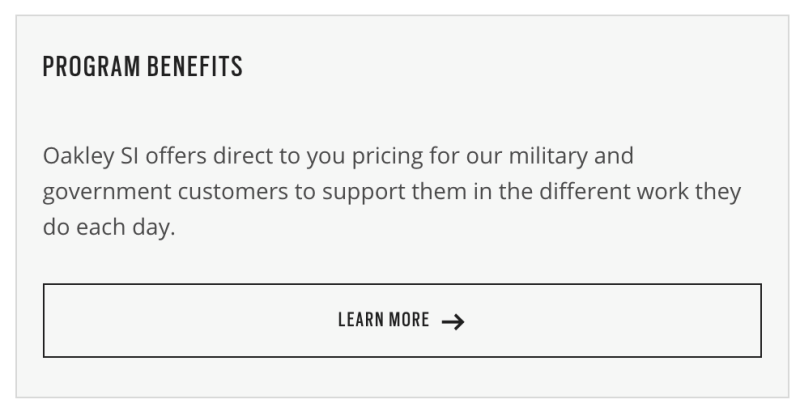 Oakley Military Veteran Discounts