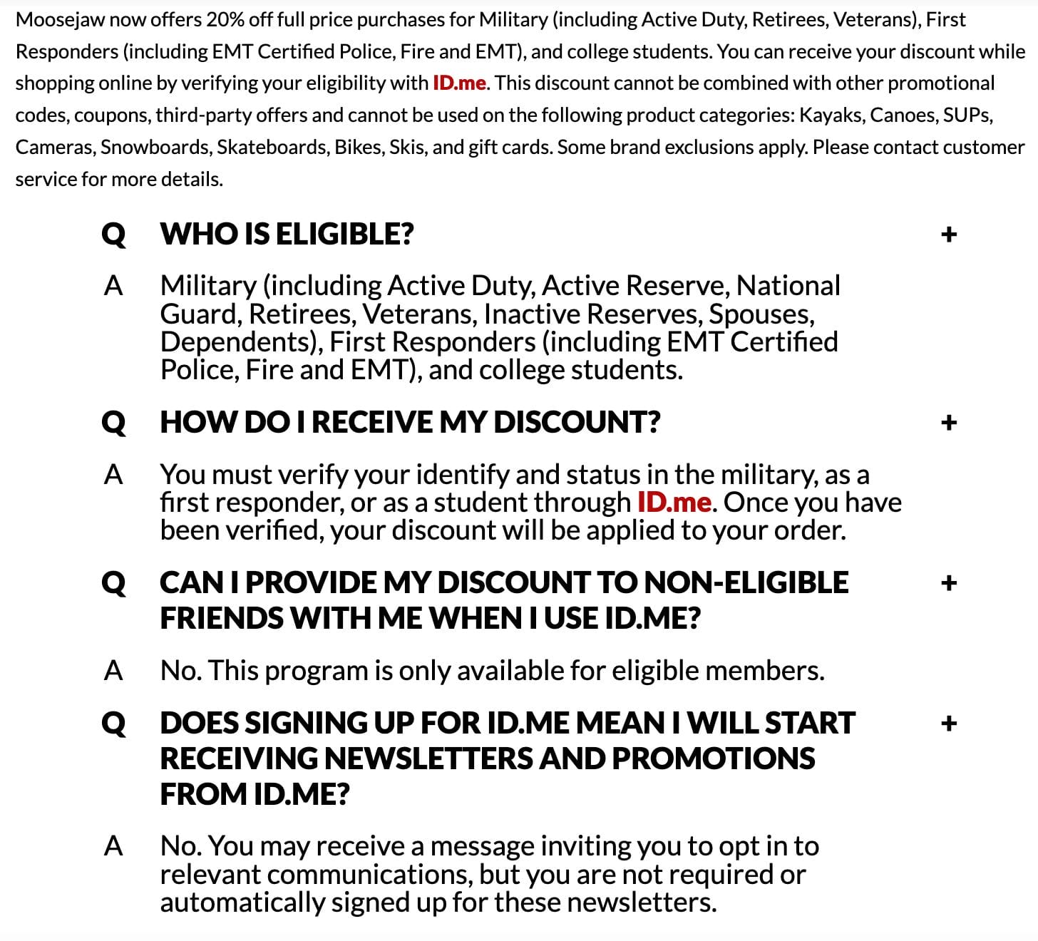 Moosejaw Military Discount 20 Off Military Veterans Discount